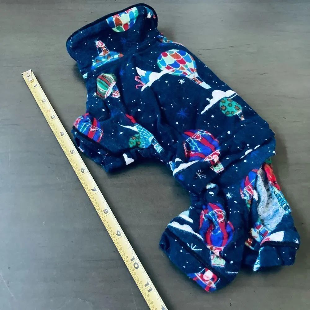 Dog Pajamas Flannel Hot Air Balloon XS